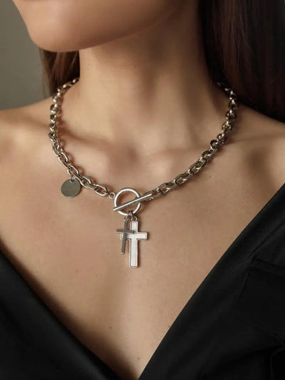 Luxury Cross Heart Pendant Necklace: Unleash Timeless Elegance